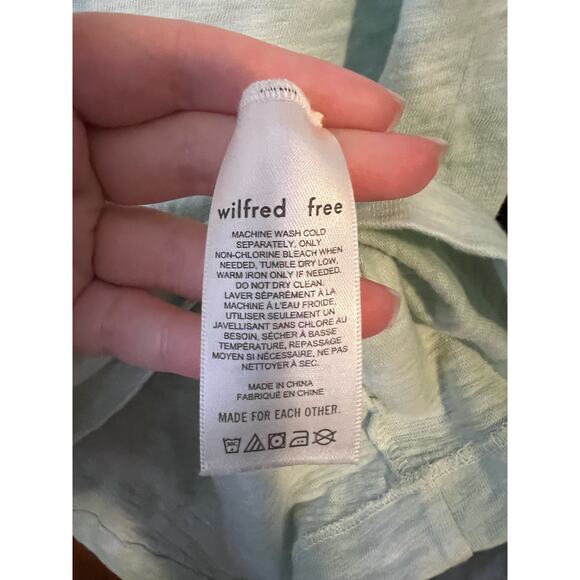 Aritzia Wilfred Free Women's Crewneck Camari T-Shirt Long Sleeve Tie Dye Size M - Picture 2 of 8